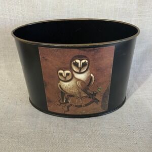 VTG Keller Charles of Philadelphia Owls Metal Desk Trash Can‎ Pen Holder Oval